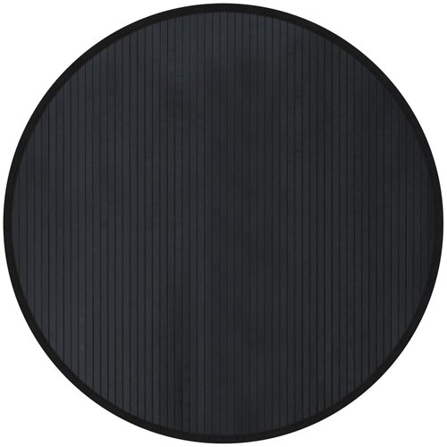  Okrugli tepih crni 100 cm bambus Slike