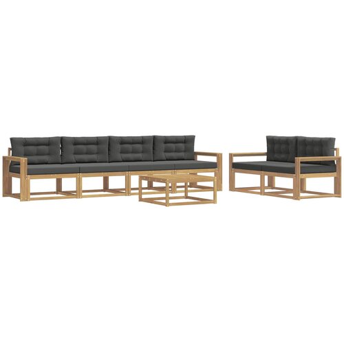  Set vanjskih sofa 6 kom. Bijela i antracit Slike