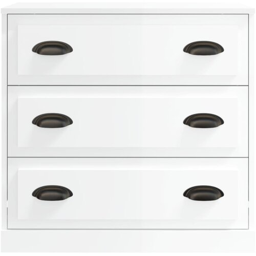  Komoda sjajna bijela 70x35,5x67,5 cm od konstruiranog drva Slike