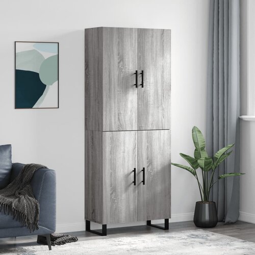 vidaXL Visoka komoda siva sonome 69 5x34x180 cm od konstruiranog drva Cijene