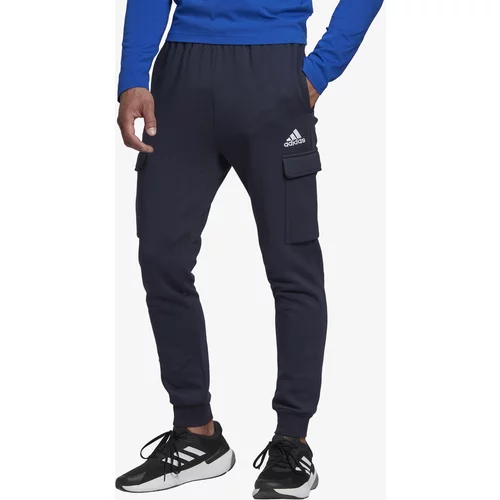 Adidas Donji dio trenirke za muškarce, boja: tamno plava, glatki materijal