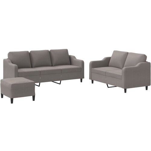 vidaXL Sedežna garnitura z blazinami 3-delna taupe blago, (20922673) Cene