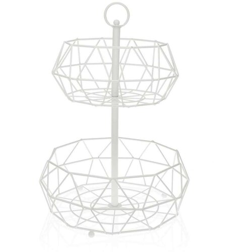 Posuda za Voće Versa Siva Dvostruki Čelik (31 x 45 5 x 31 cm) Slike
