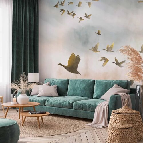  Foto tapeta - Golden Geese 441x315 Samoljepljiva Cene