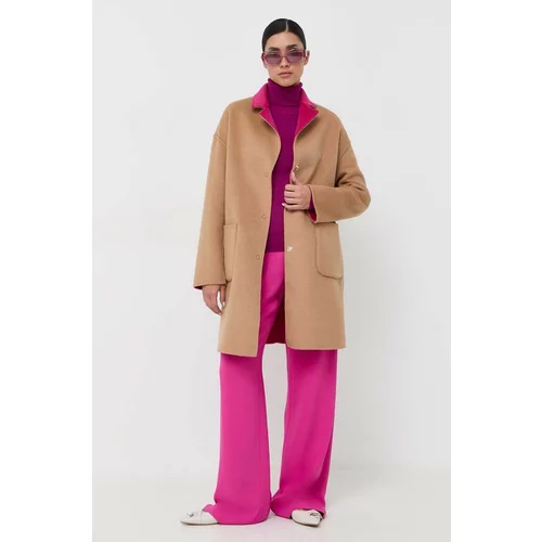 Liu Jo Dvostrani vuneni kaput boja: ružičasta, za prijelazno razdoblje