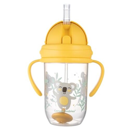  Canpol babies non-spill sportska solja sa slamcicom (teg) 270ml 56/606 exotic yellow Cene