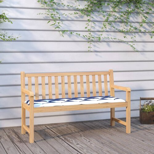 VidaXL Blazina za vrtno klop 2 kosa modro-bele črte 180x50x7 cm blago Slike