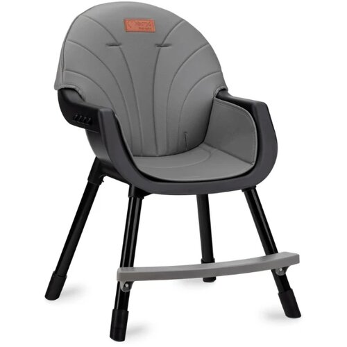 Momi stolica za hranjenje bebe flovi grey black, 6m+ Slike
