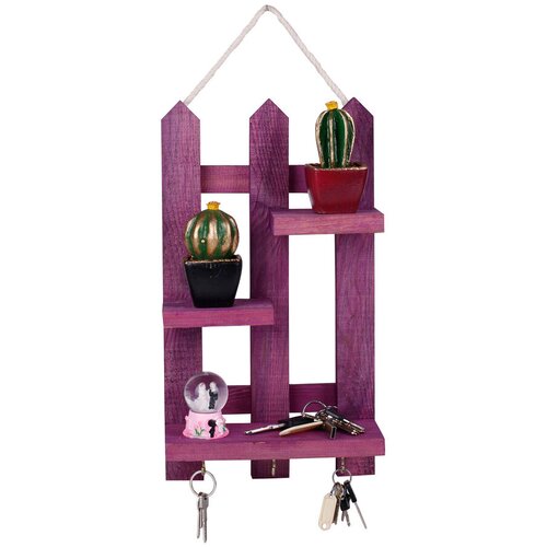 Aberto Design Polica za ključeve 213, 40x23x9cm, Ljubičasta Slike