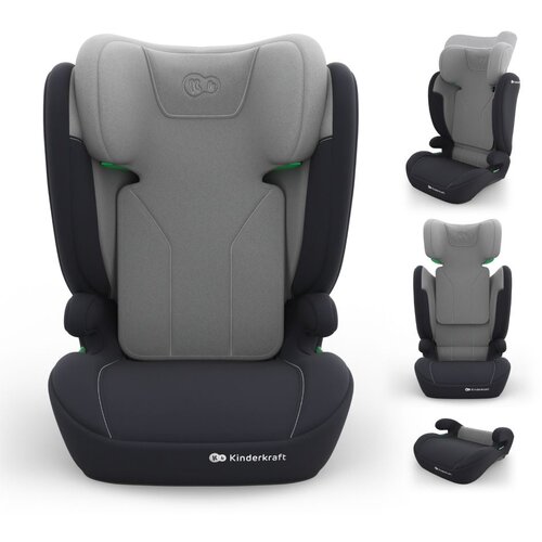 Kinderkraft autosjedalica I-Spark 2 Plus i-Size 15-36 kg (100-150 cm) bez Isofix-a, Grey Slike