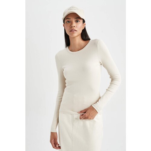 Defacto Slim Fit Crew Neck Camisole Long Sleeve T-Shirt Slike