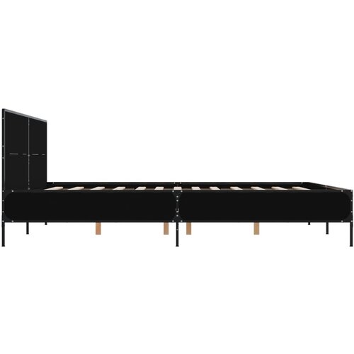  Okvir kreveta crni 120 x 200 cm od konstruiranog drvo i metal Slike