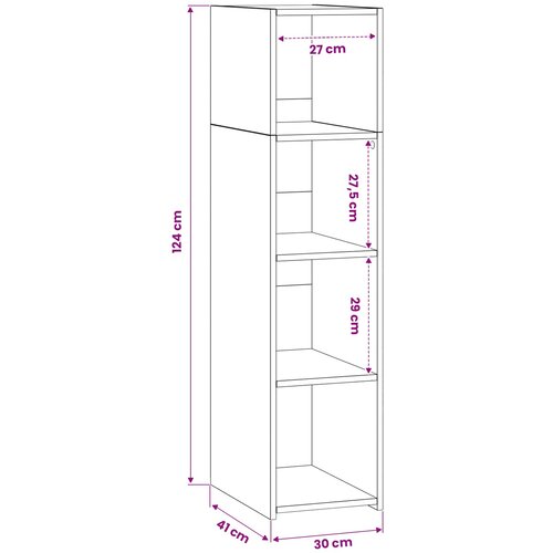  Highboard Hrast artisan 30 x 41 x 124 cm Konstruirano drvo Slike