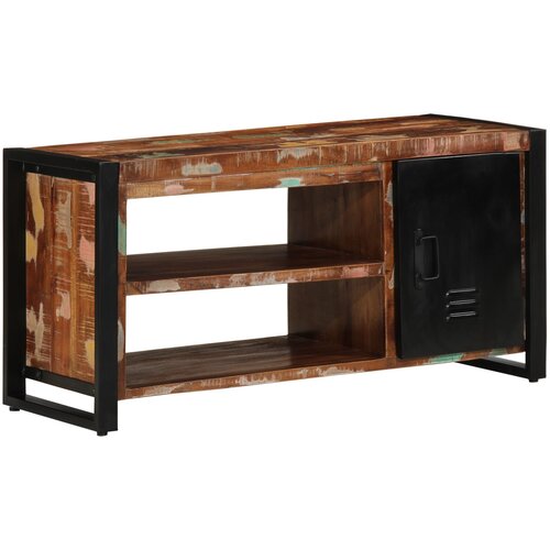 VidaXL Klupa za cipele Vi&amp;scaron;ebojno 100x40x50 cm Masivno drvo obnovljeno Slike