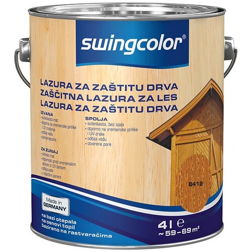 SWINGCOLOR Za&amp;scaron;čitna lazura za les Swingcolor (barva: tikovina, 4 l) Slike