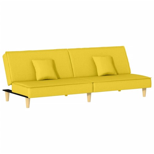 Maison Chic Raztegljiv kavč - Raztegljivi divan svetlo rumeno blago, (21728363) Cene