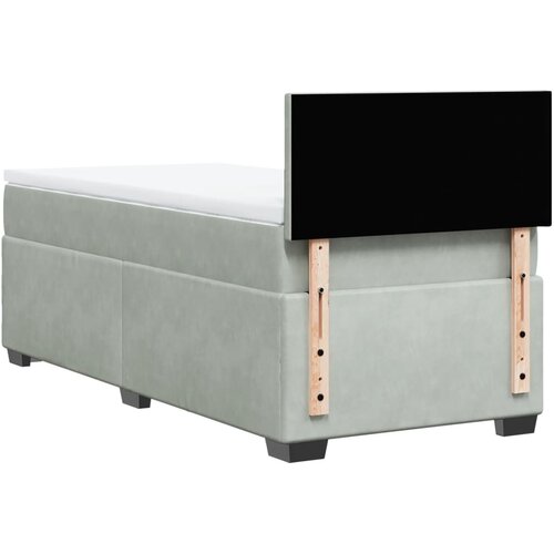 Box spring krevet s madracem svjetlosivi 100x200 cm bar&amp;scaron;unasti Slike