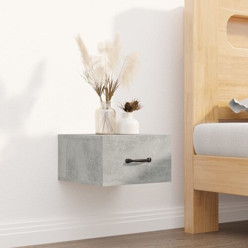 VidaXL Stenska nočna omarica betonsko siva 35x35x20 cm Slike