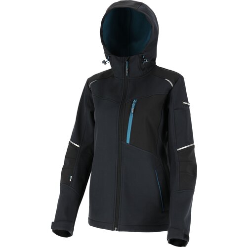Lahti ženska softshell jakna s kapuljačom crno-tirkizna M L4094702 Cijene