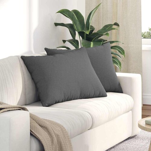 vidaXL jastučići za sofu 2 pcs tamno siva 70 x 50 cm tkanina Cene