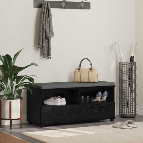  Klupa za hodnik s jastukom Crni Hrast 100 x 38 x 46 cm Cijene