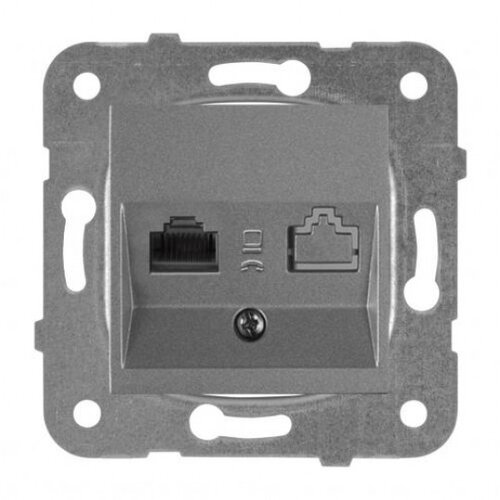 Panasonic Priključnica tamno siva 1M telefonska CAT3 RJ11 WKTT0402-2DG EU4 Karre Plus Cene