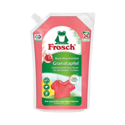 Frosch Tekoči detergent za pisano perilo - Granatno jabolko Slike