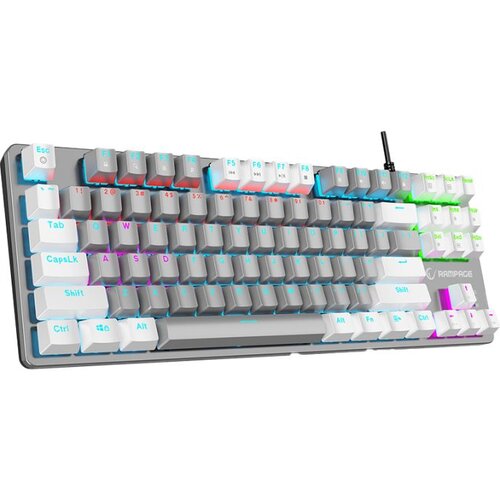  Tastatura gaming RAMPAGE Snug K14 Gray/White Red Switch Mechanical Gaming Keyboard ENGLISH Layout English Rainbow TKL, 41855 Cijene