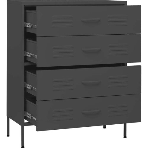 VidaXL Ladičar antracit 80 x 35 x 101,5 cm čelični Slike