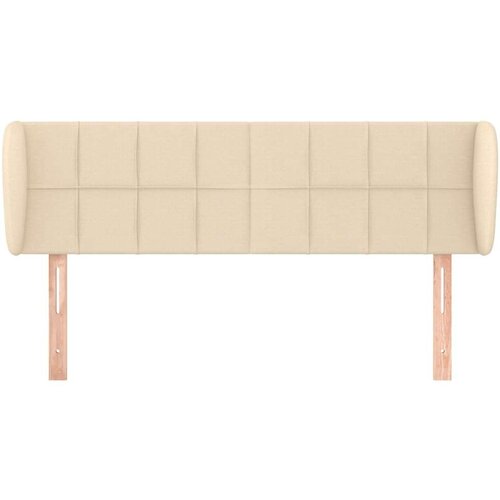  Uzglavlje s u&amp;scaron;ima krem 147x23x78/88 cm od tkanine Slike