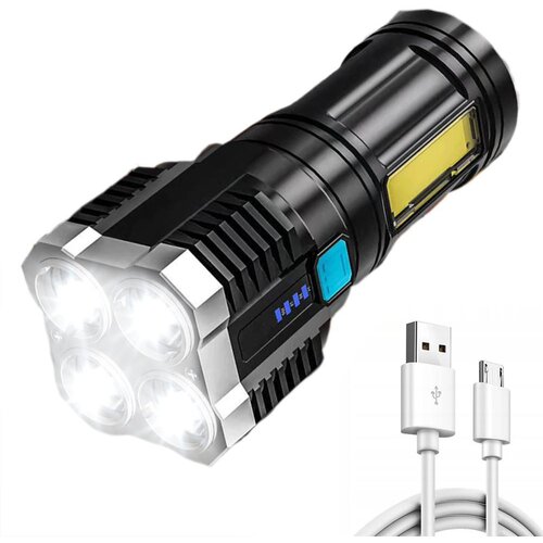  Večnamenska 4LED ročna COB LED svetilka z akumulatorjem 1000lm Cene