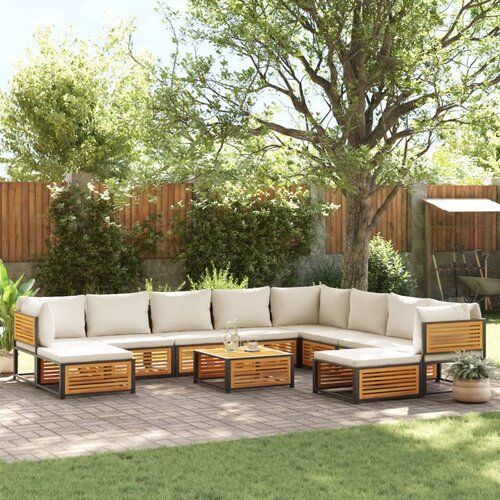 vidaXL 11-dijelni set vrtnih sofa s jastucima masivno bagremovo drvo Cijene