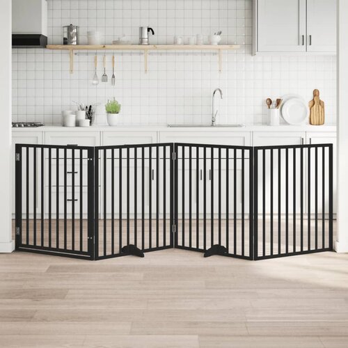 vidaXL Vrata za pse s vratašcima 4 panela sklopiva 320 cm drvo topole Cijene