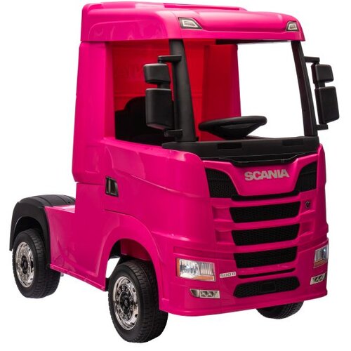 Lean Toys Otro&amp;scaron;ki tovornjak Scania 500R 4x4 24V roza Slike