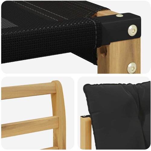 Set vanjskih sofa 5 kom. Čvrsto drvo akacije i Textilene Slike