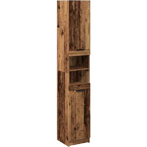 Maison Chic Kopalniška omarica - Kopalniški kabinet Old Wood 32x34x188,5 cm Inženirski les, (21794826) Cene