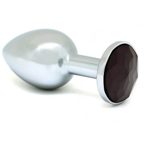 Rimba XS - crni kameni metalni analni dildo (srebrni) Slike