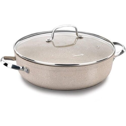 Korkmaz Nizek lonec s steklenim pokrovom Granita 28 cm, (21230742) Cene