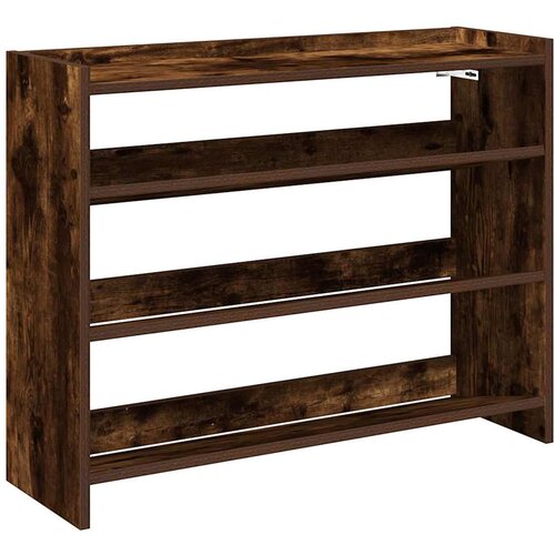 Maison Chic Regal za čevlje - Polica za čevlje dimljen hrast 80x25x62 cm inženirski les, (21778210) Slike