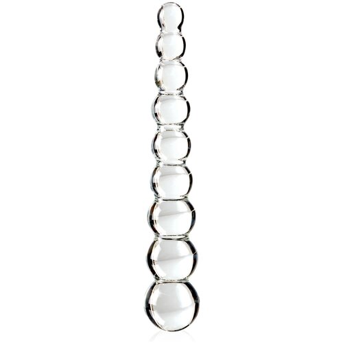 SuperLove Glass Perfect Beads Dildo Clear Slike