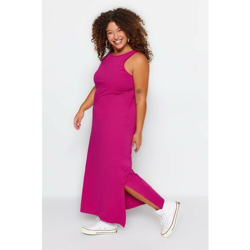 Trendyol Curve Plus Size Dress - Pink - Mermaid Slike