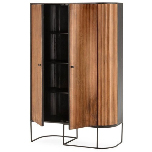 MOME Komoda iz masivnega manga v naravni barvi 100x165x40 cm Curve &amp;ndash; Slike
