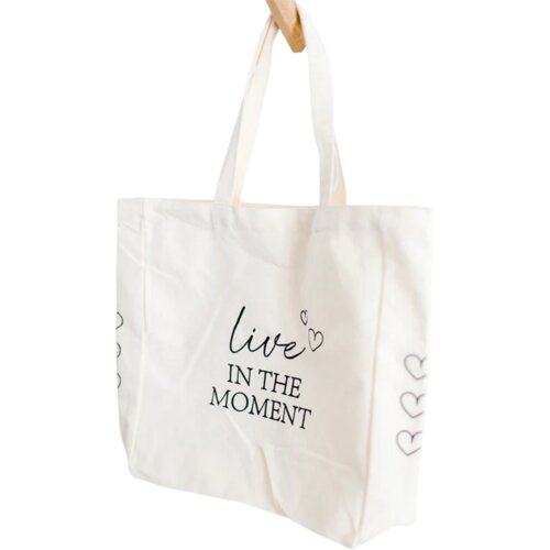  Bombažna vrečka "Live in the moment" - 1 k. Cene