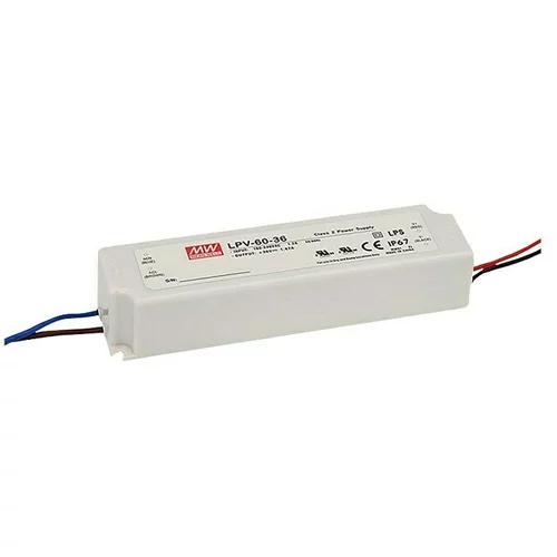 MeanWell LED transformator (Snaga: 60 W, Nazivni napon: 12 V, IP67)