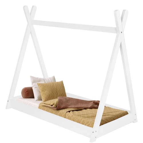 springos Otroška postelja Tipi z letvenim dnom Hišna postelja Šotor Masiven les 70 x 140 x 130 cm, (21724362) Cene