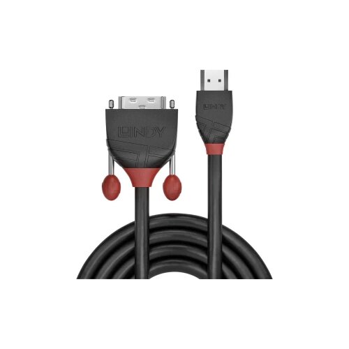 Lindy HDMI / DVI adapterski kabel HDMI-A utikač, DVI-D 18+1-polni utikač 2.00 m crna 36272 HDMI kabel Cijene