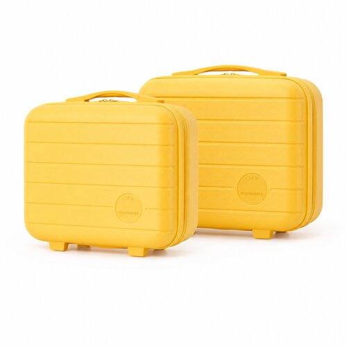 Popular Set kozmetičkih kofera, 2 komada, Žuti Slike
