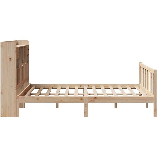 vidaXL Krevet s regalom za knjige bez madraca 140x190 cm od borovine Cene