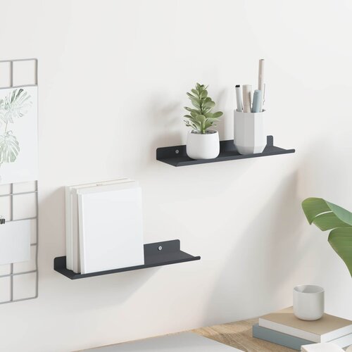  Lebdeća polica Zidne 2 pcs Antracit 30 x 9 x 2,5 cm Čelik Cijene