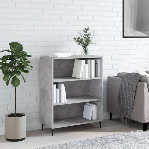 VidaXL Omarica s policami betonsko siva 69,5x32,5x90 cm inženirski les Slike